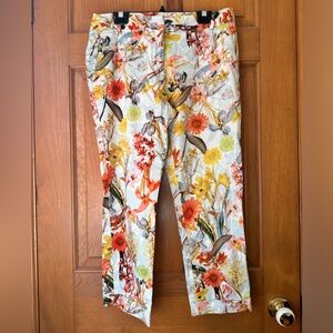 Mario Serrani- Summer Floral Cuffed Cotton Pant - US8